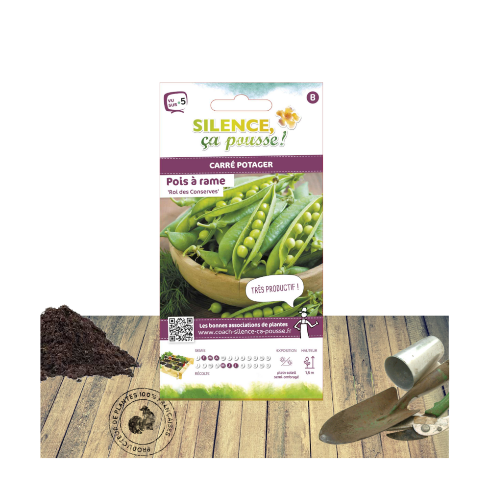Graines de pois a rame grain rond roi des conserves/pisum sativum a rame grain rond roi des conserves[-]sachet de 80 gr.