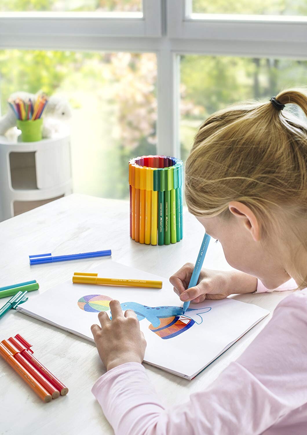 Kuffert Med 80 Connector Tusser - Faber-Castell
