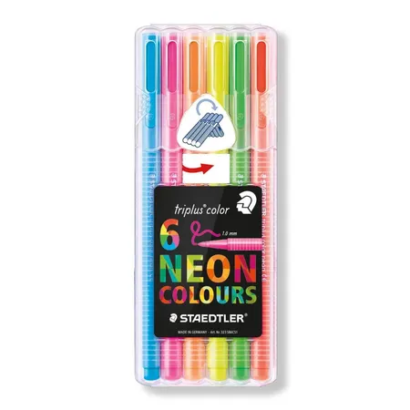 STAEDTLER® Fasermaler triplus color neon 6er Box