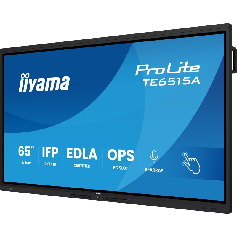 iiyama TE6515A-B1AG Écran d'affichage dynamique Écran plat interactif 163,8 cm (64.5