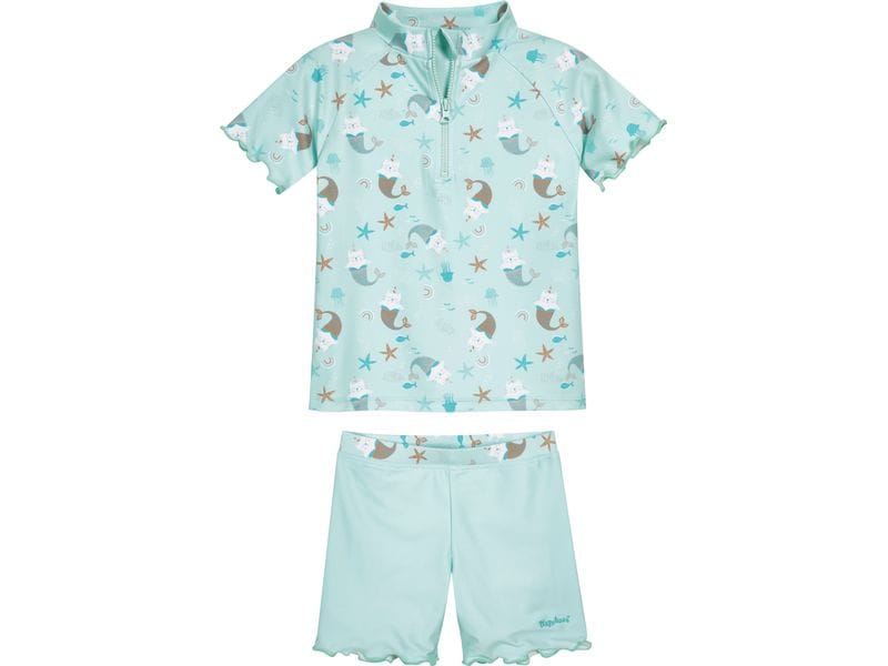Playshoes UV-Badebekleidungsset Einhornmeerkatze Mint Gr. 8 Bade-Set für Mädchen mit UV-Schutz 50