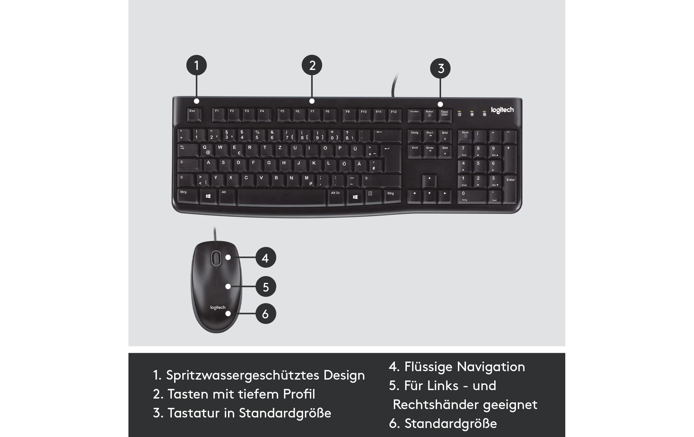 Tastatur-Maus-Set MK120USB-kabelgebundene Tastatur und Maus