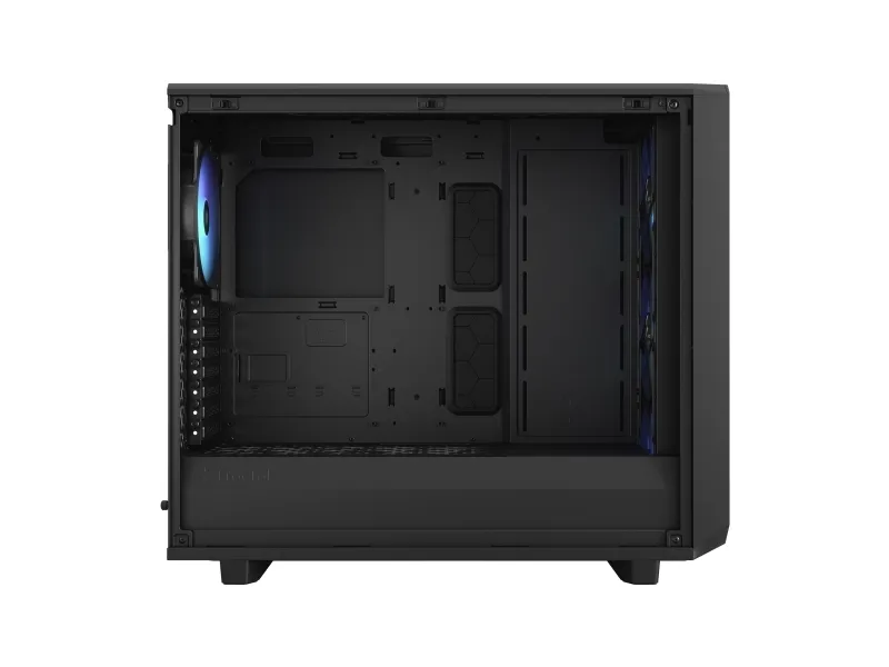 Fractal Design Meshify 2 Lite - Tower - udvidet ATX - sidepanel med vindue (hærdet glas) - ingen strømforsyning (ATX) - RGB-sort TG-lystone - USB/Lyd