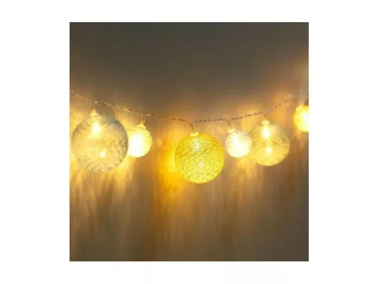 Guirlande 20 boules PVC rouges 6x6x210cm