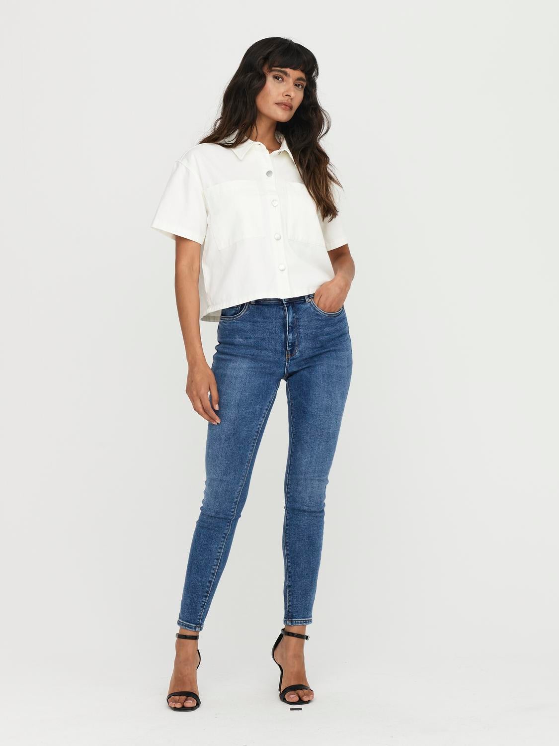 ONLMILA Hohe Taille Skinny Fit Jeans Medium Blue Denim