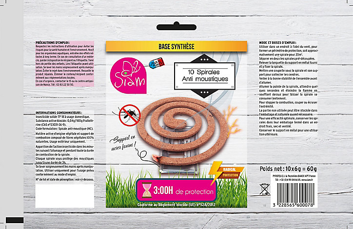 10 spirales anti moustiques Siam