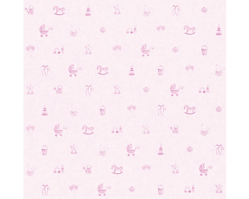 Vliesbehang 35854-1 Little Stars roze speelgoed