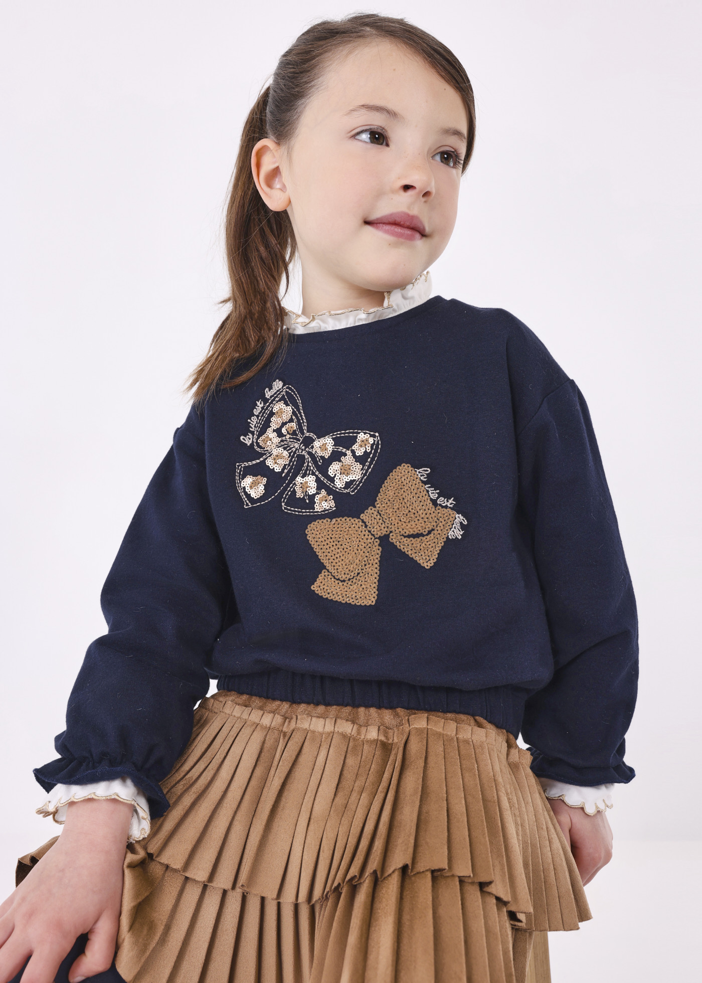 Moletom feminino de algodão estampado