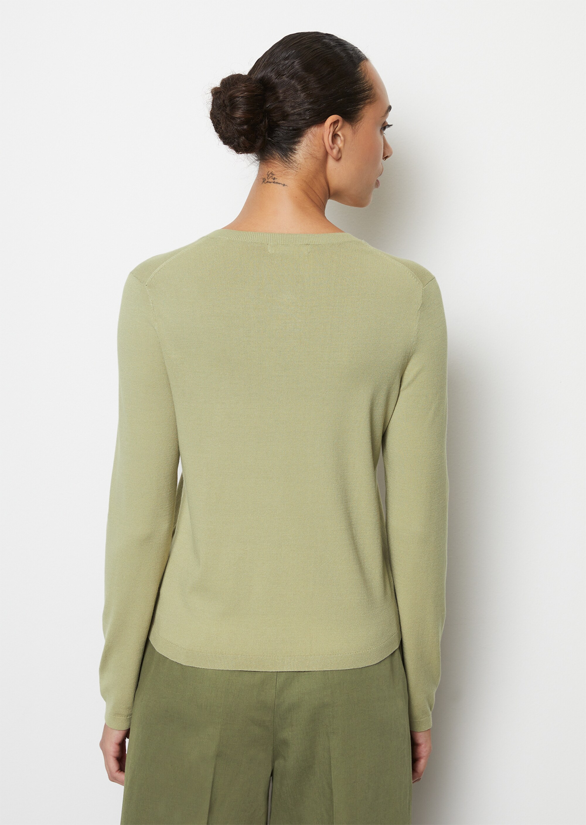 Feinstrick-Cardigan slim aus LENZING™ ECOVERO™