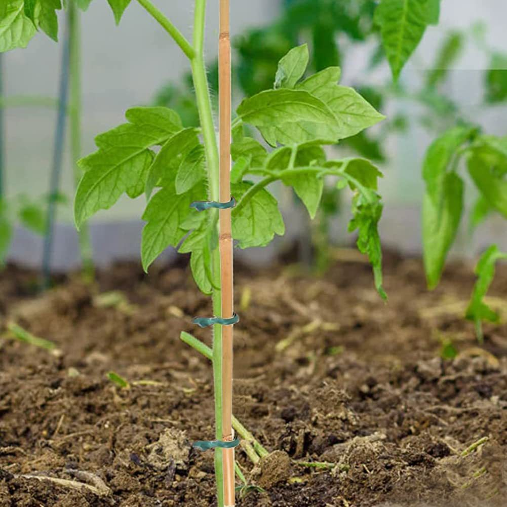 (20er Set) 45cm Bambus Garten Pflanzen Stab Blumen Rankhilfe Tomaten Stütze Staudenhalter inkl. Klettband - Braun