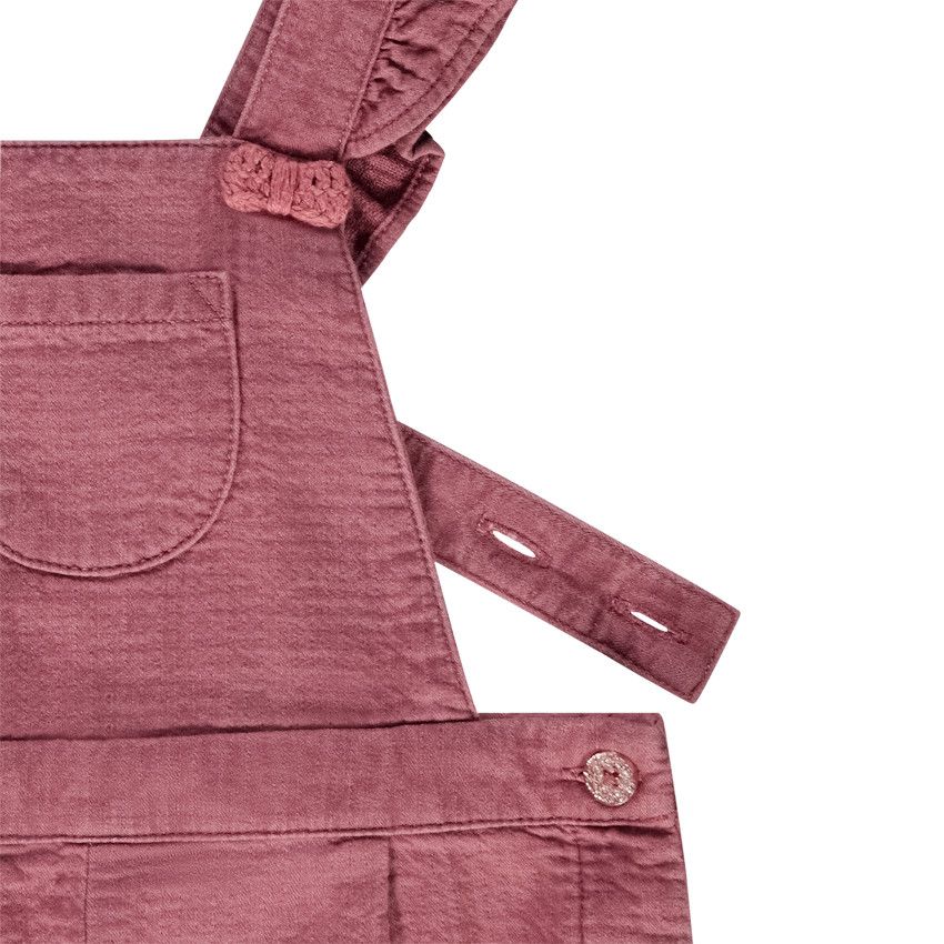 Salopette courte à nœuds en tricot pour bébé fille - Multicolore