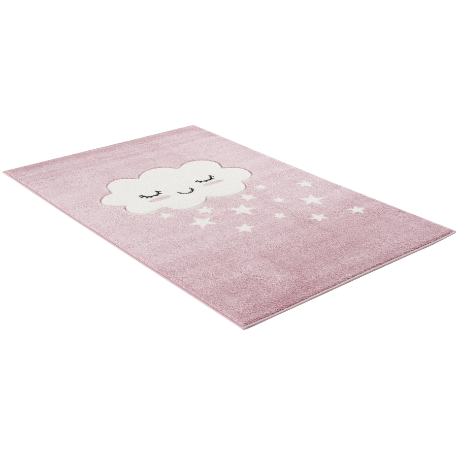 LIVONE Kinderteppich Kids love Rugs WOLKE rosaweiss