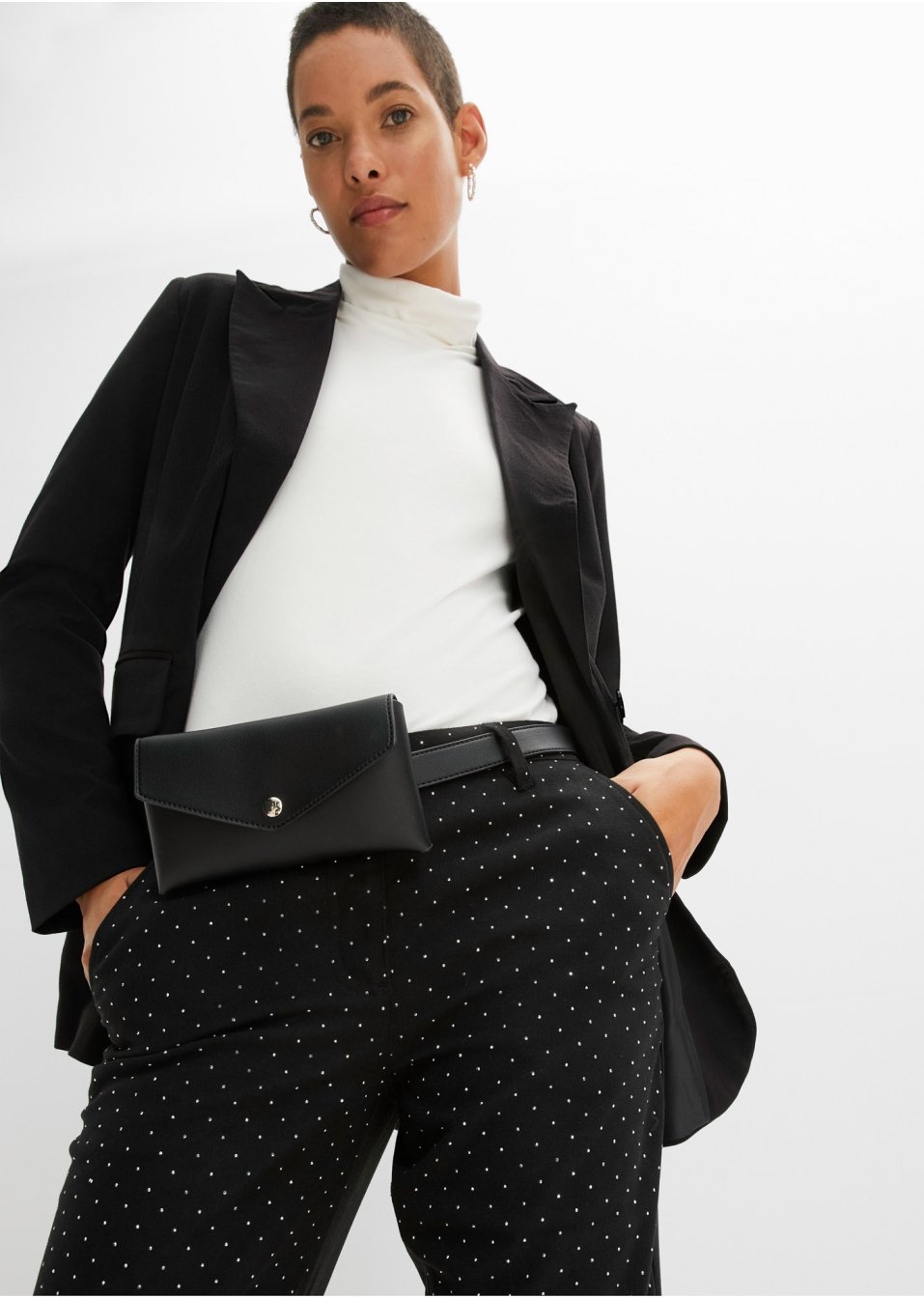 Pantalon avec application en strass