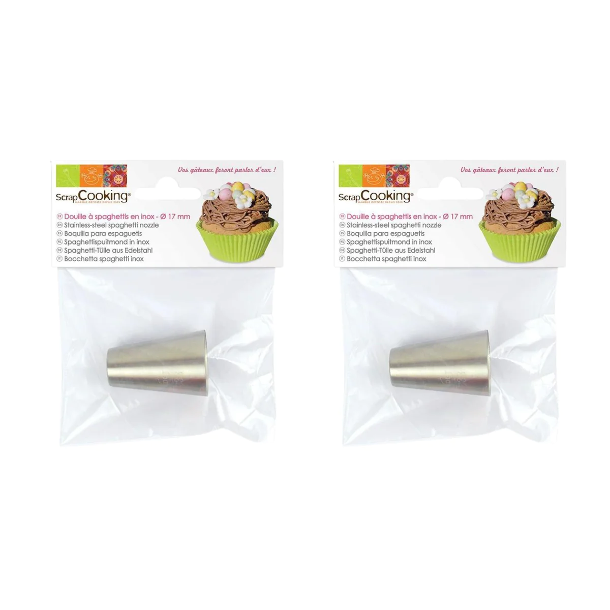 2 douilles spaghetti en inox Scrapcooking