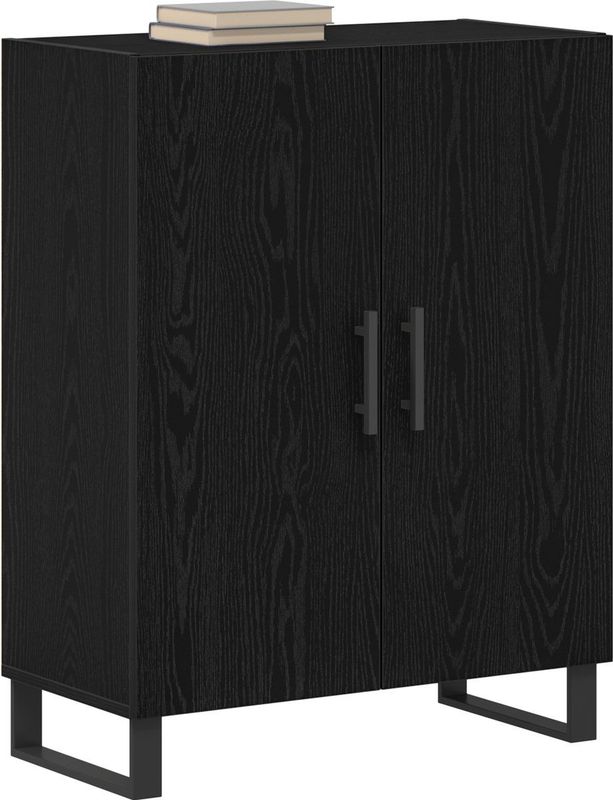 vidaXL - Dressoir - Zwart - Bewerkt Hout - Modern Design