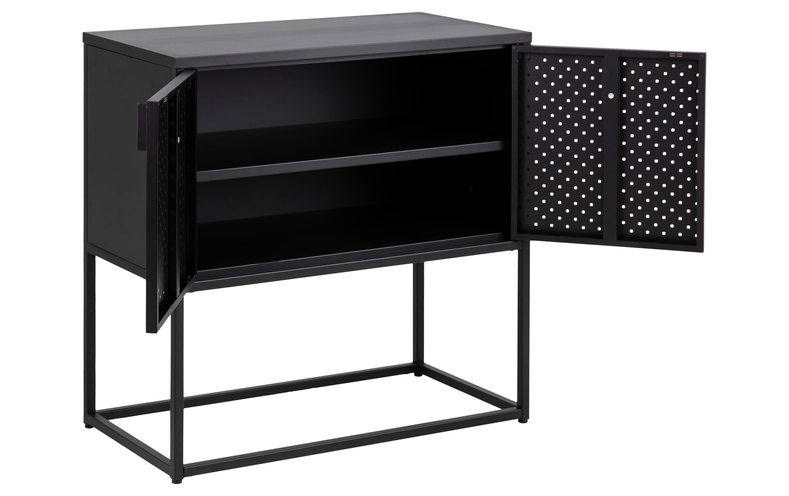 Sideboard Newton 82 x 40 x 80 cm, Schwarz<br>Kommode
