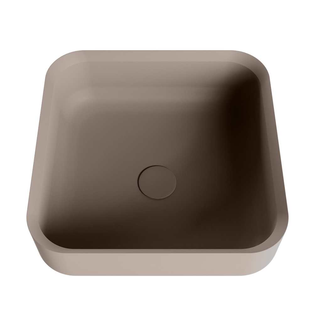 Mondiaz Binx Solid Surface waskom 36x36cm smoke