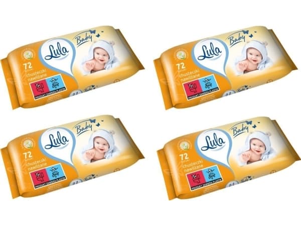 LULA Våtservietter med Kamille 72stk 3+1 gratis