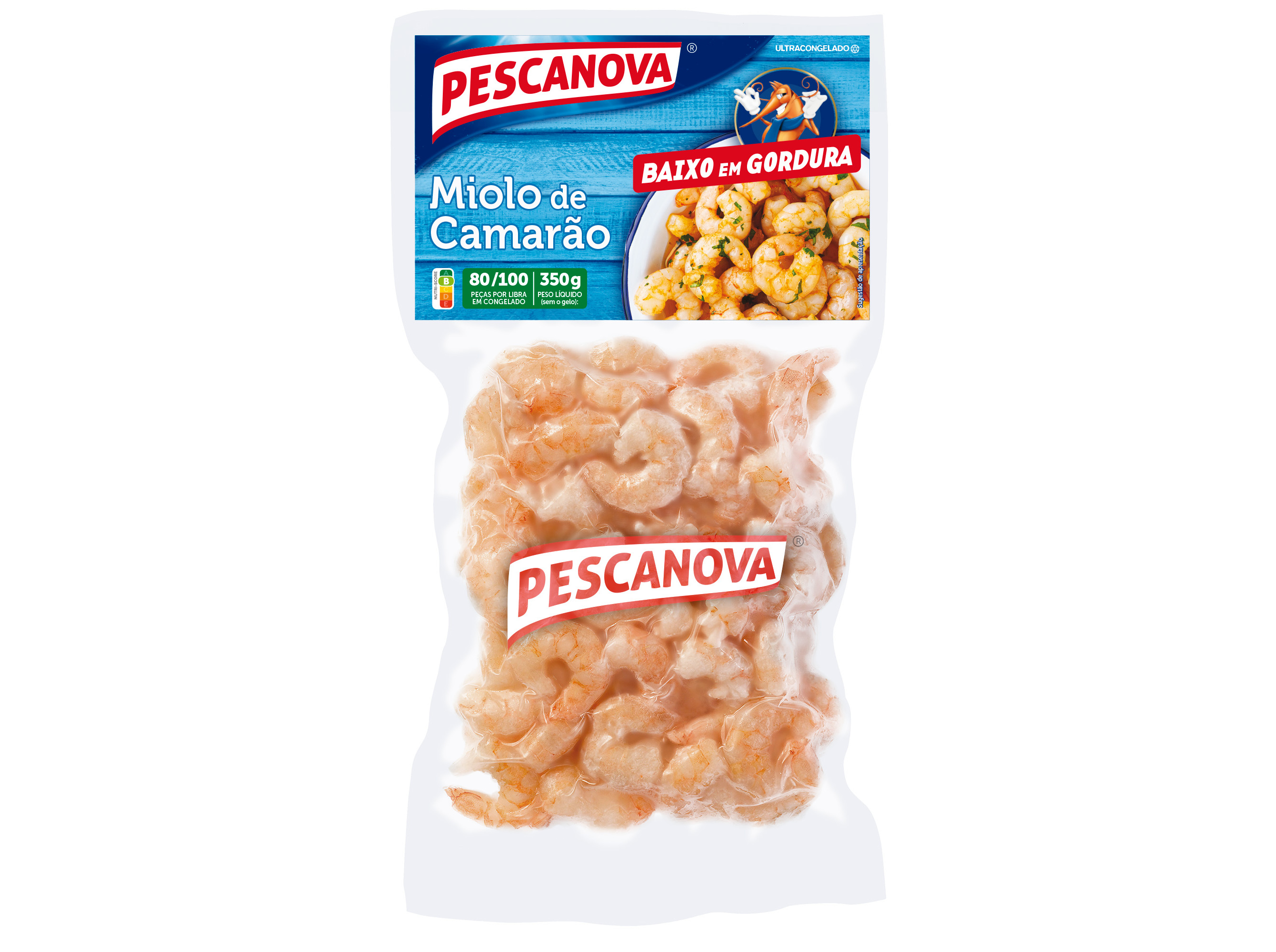 MIOLO PESCANOVA DE CAMARÃO 80/100 350G