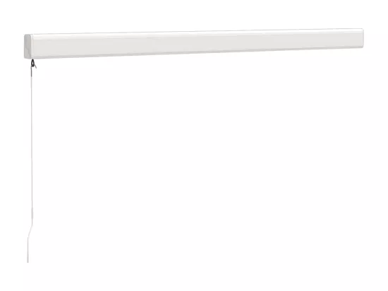 Auvent rétractable jaune et blanc 3x2,5 m tissu et aluminium