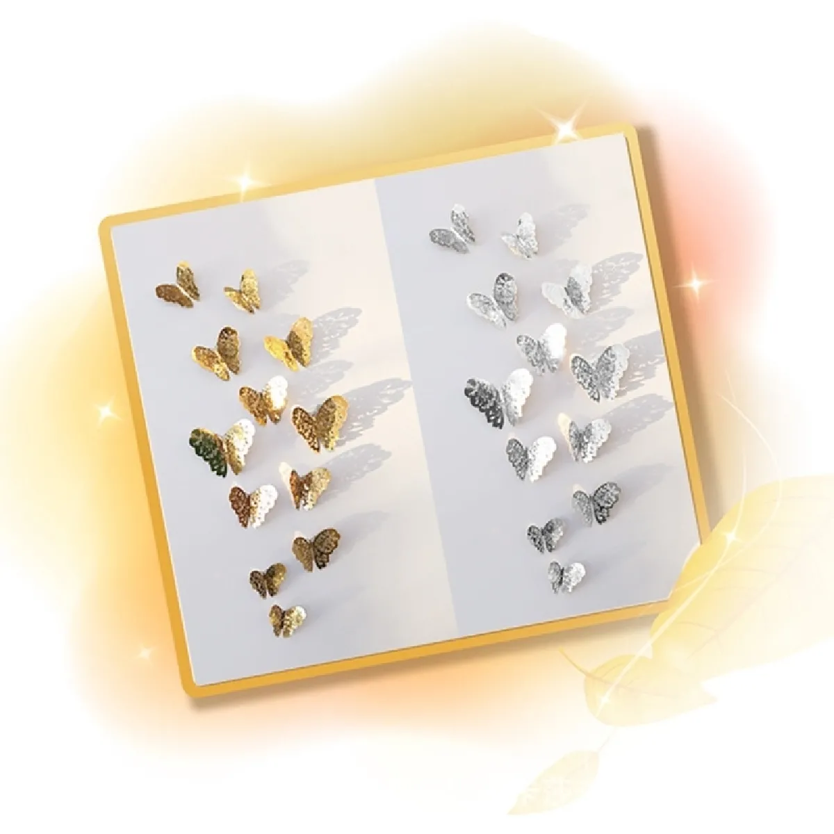 Papillon Creux Autocollant 3D wewoo