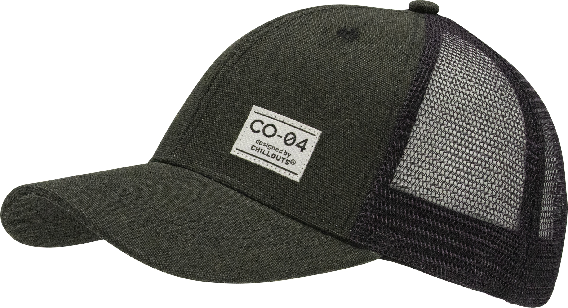 chillouts Baseball Cap »Denver Hat«, mit luftdurchlässigem Netzrücken & stylischem Logo-Patch