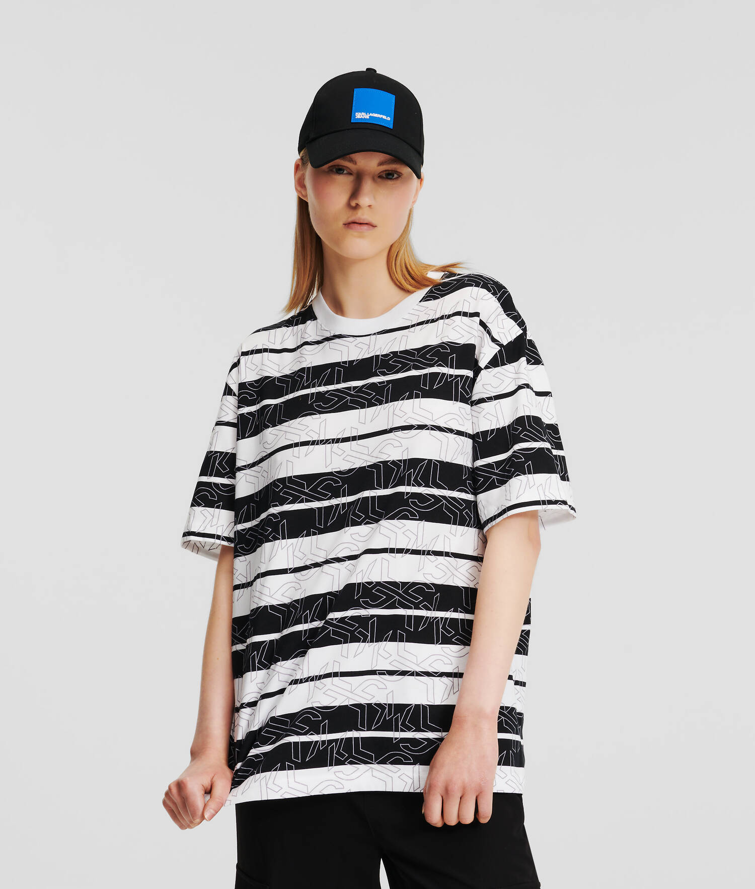 T-SHIRT RAYÉ KLJ MONOGRAM
