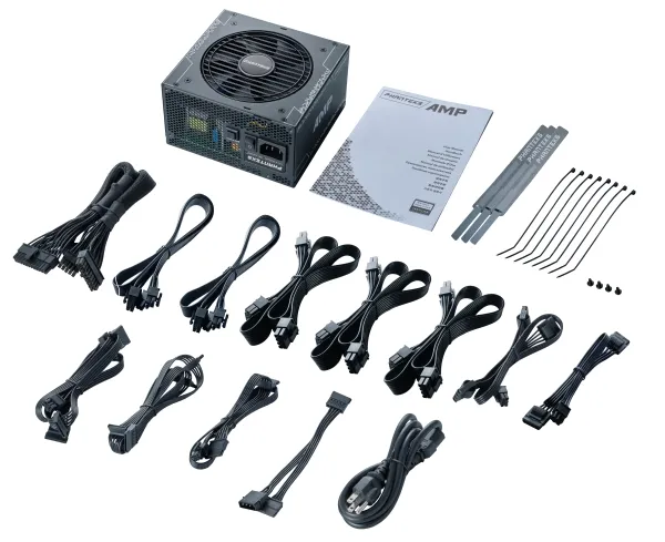 PHANTEKS AMP GH 850W 80 PLUS Gold-strømforsyning, PCIe 5.1, ATX 3.1 - 850 Watt, sort