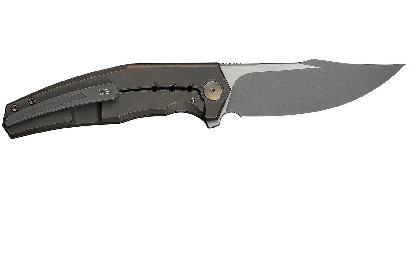 WE Knife Kyklos WE23086-2 Stonewashed M390, Bronze Titanium, zakmes