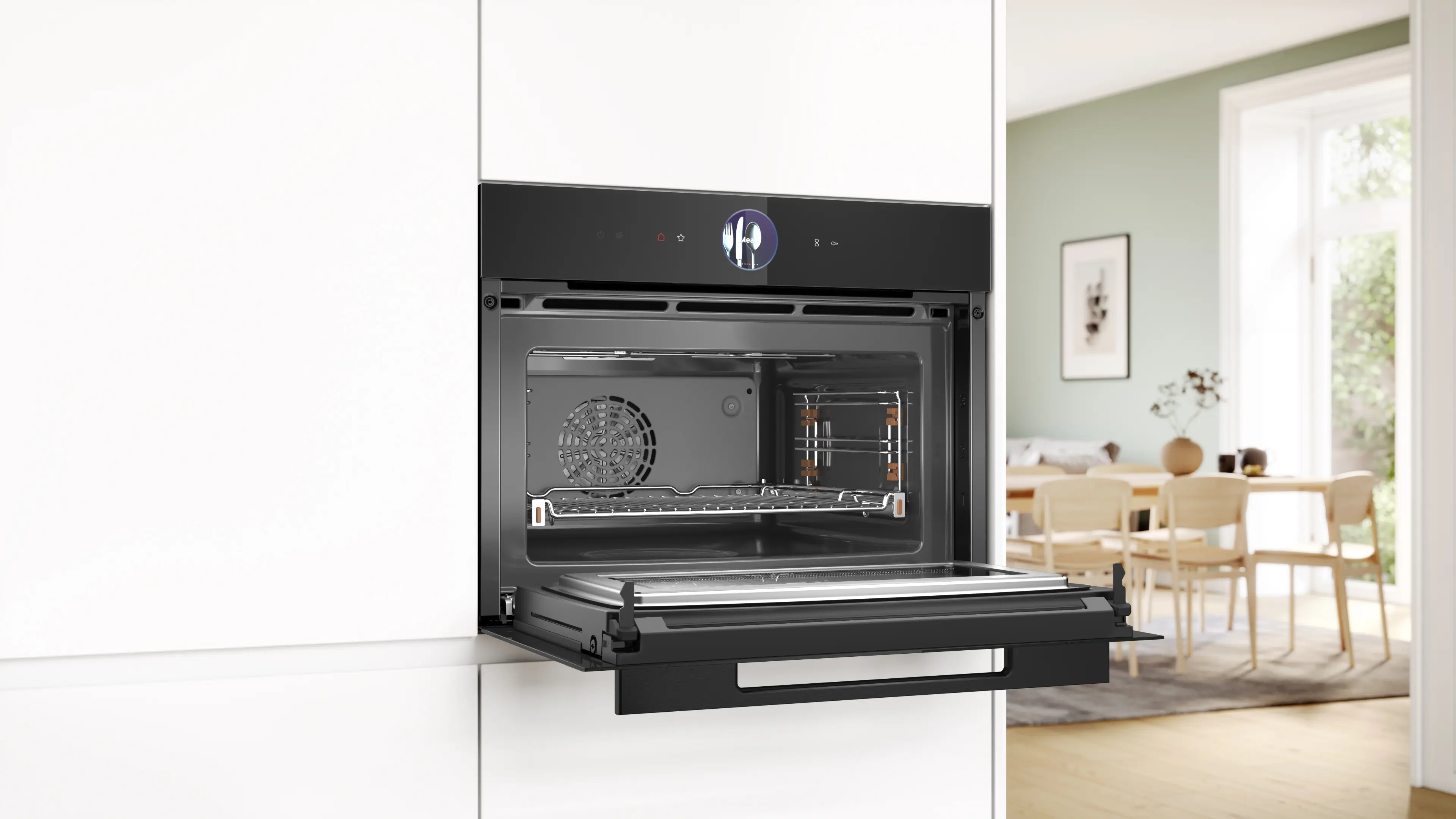 Serie 8 Compacte bakoven met magnetron 60 x 45 cm Zwart