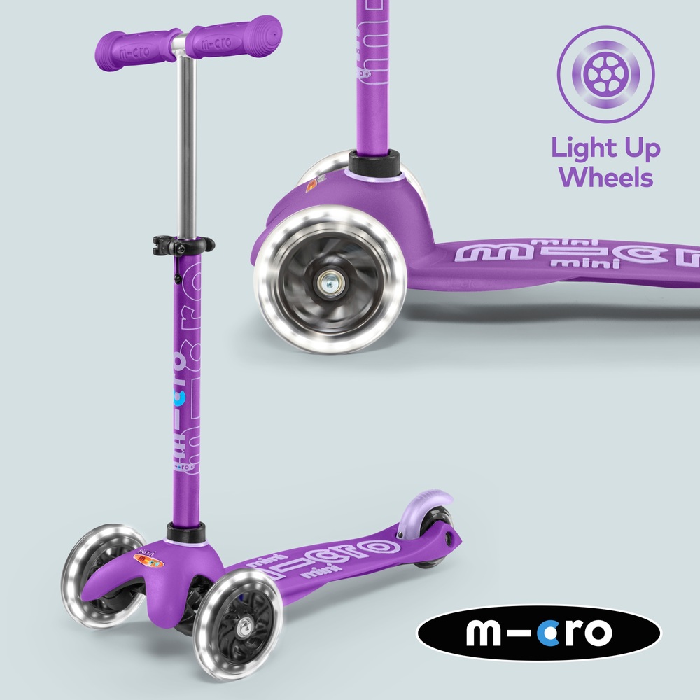 Mini Micro Deluxe LED-Scooter Lila