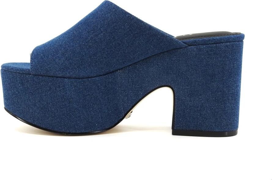 Guess Katoenen hakken pumps voor vrouwen Blue Dames