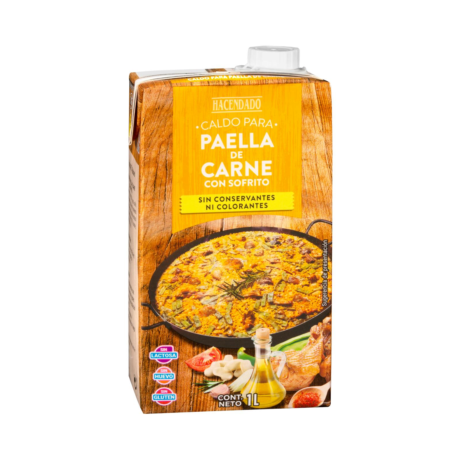 Bouillon de paella à la viande Hacendado avec sofrito