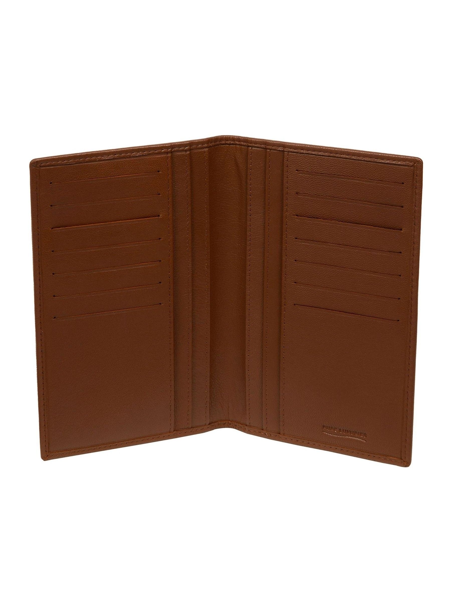 Pure Luxuries London 'George' Leather Brown Card Holder