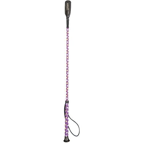 Chicote de montaria roxo com desenho de coração