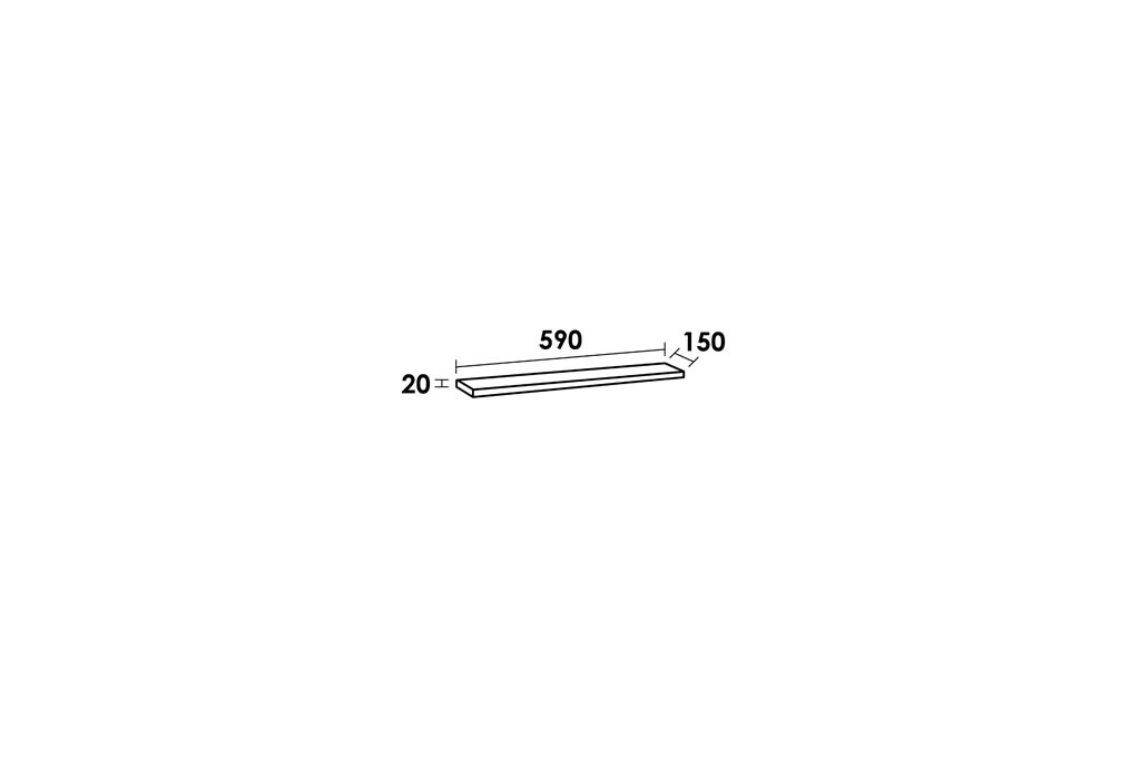 Brauer Ocean Slim planchet 60cm eiken licht