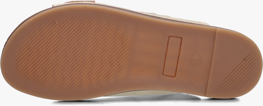 gouden lina locchi slippers led 2 band slipper met stiksels