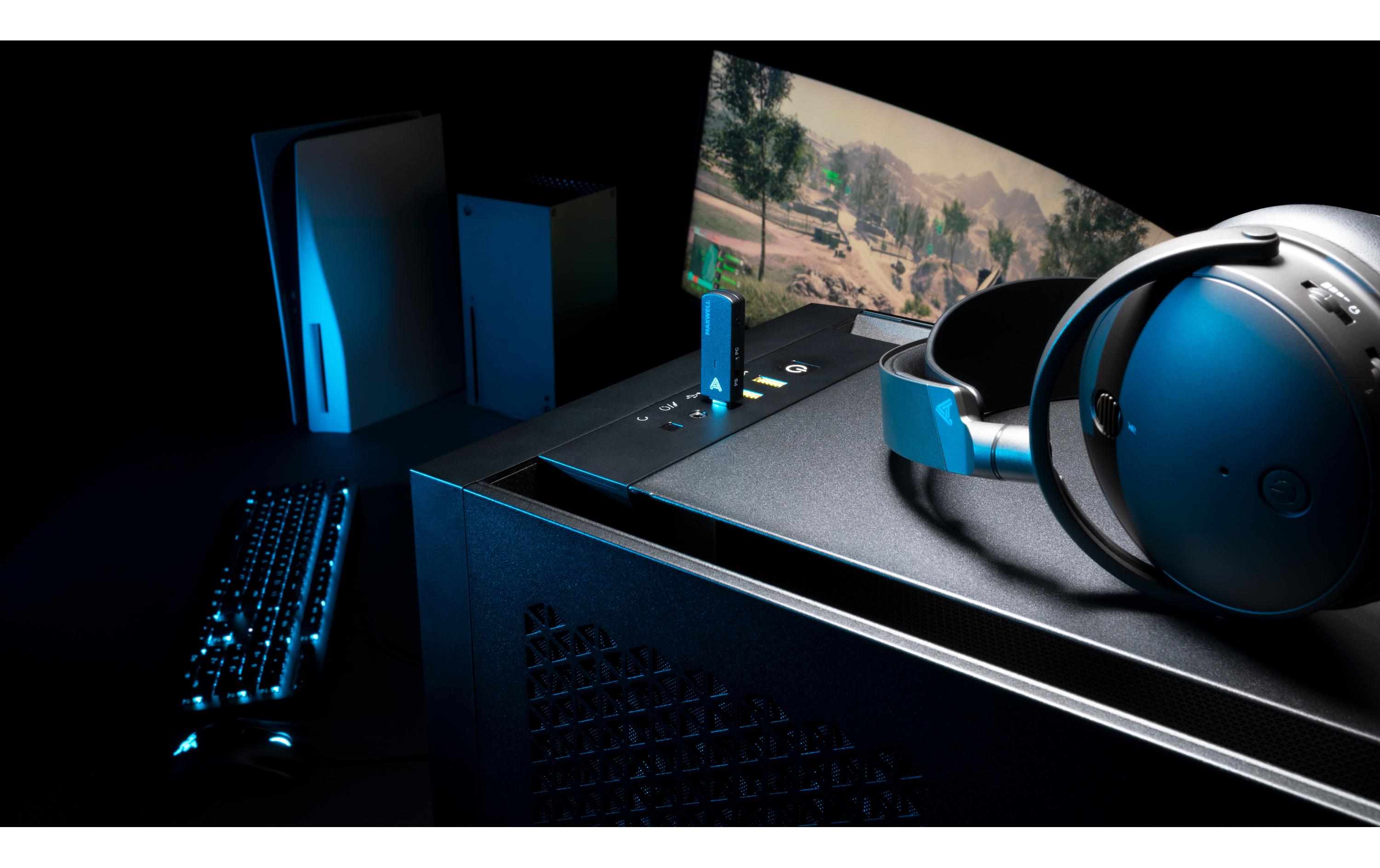 Headset Maxwell für PlayStation Schwarz<br>Drahtloses Gaming-Headset für PlayStation, PC, Mac, iOS, Android