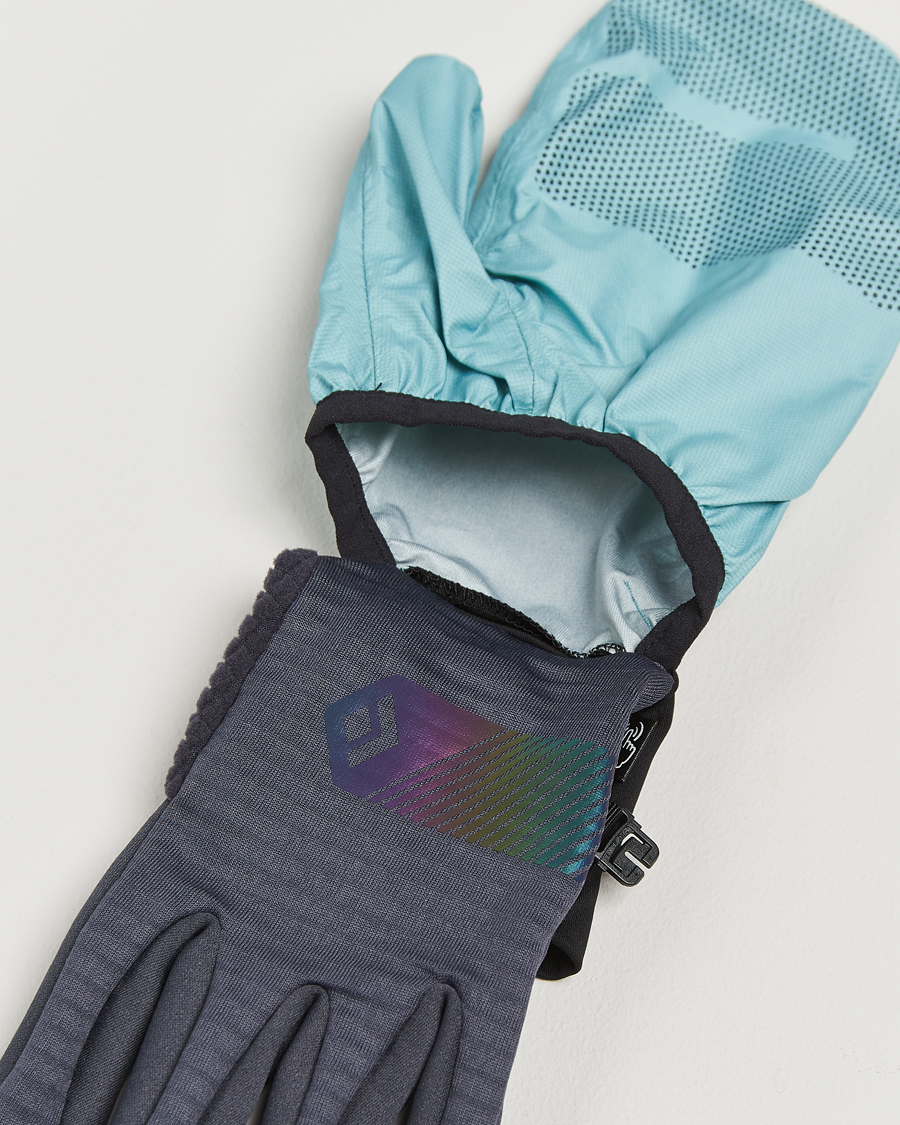 Black Diamond Gridtech Storm Hood Gloves  Carbon/Glacier