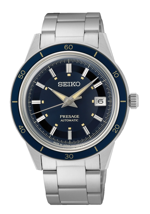 Seiko Presage Style 60s Herrenuhr Blau SRPG05J1
