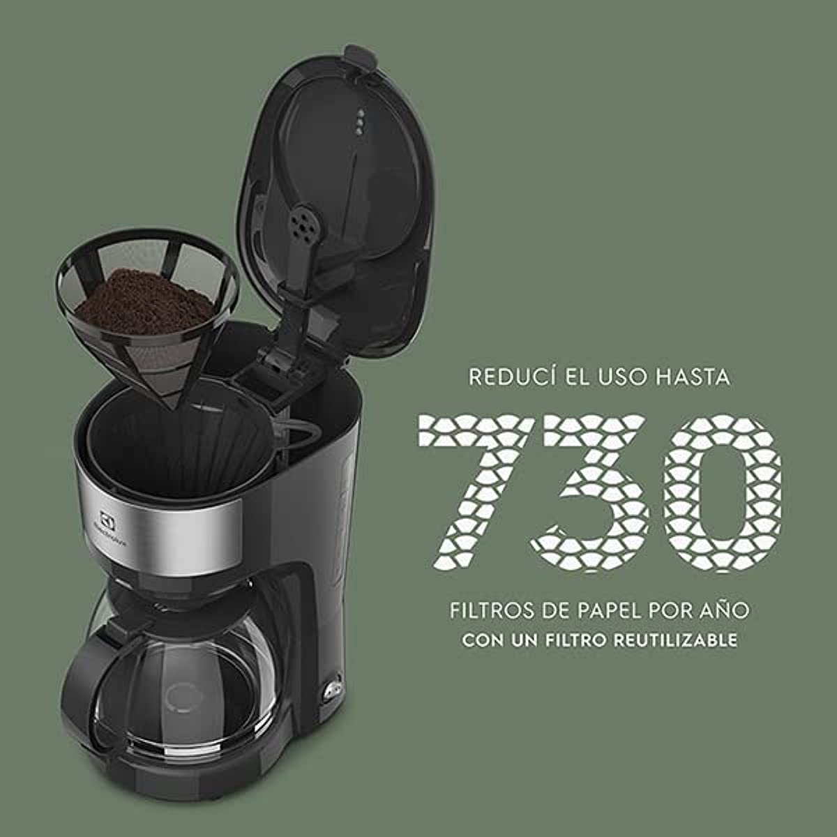 Cafeteira El&eacute;trica Electrolux Inox 30 X&iacute;caras Efficient ECM20 127v