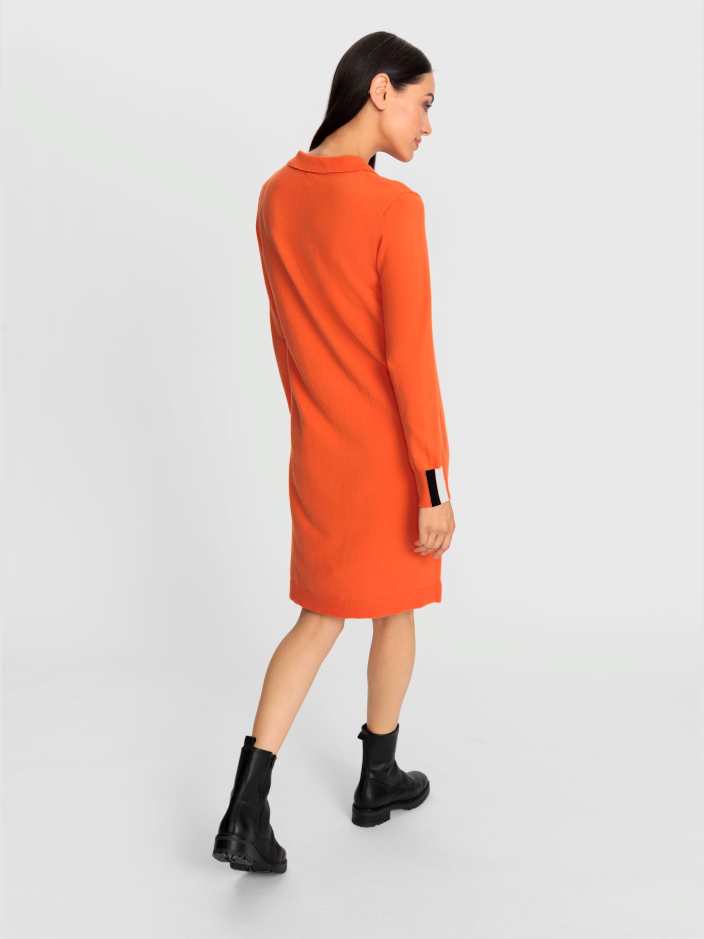 Robe en tricot col polo sportif