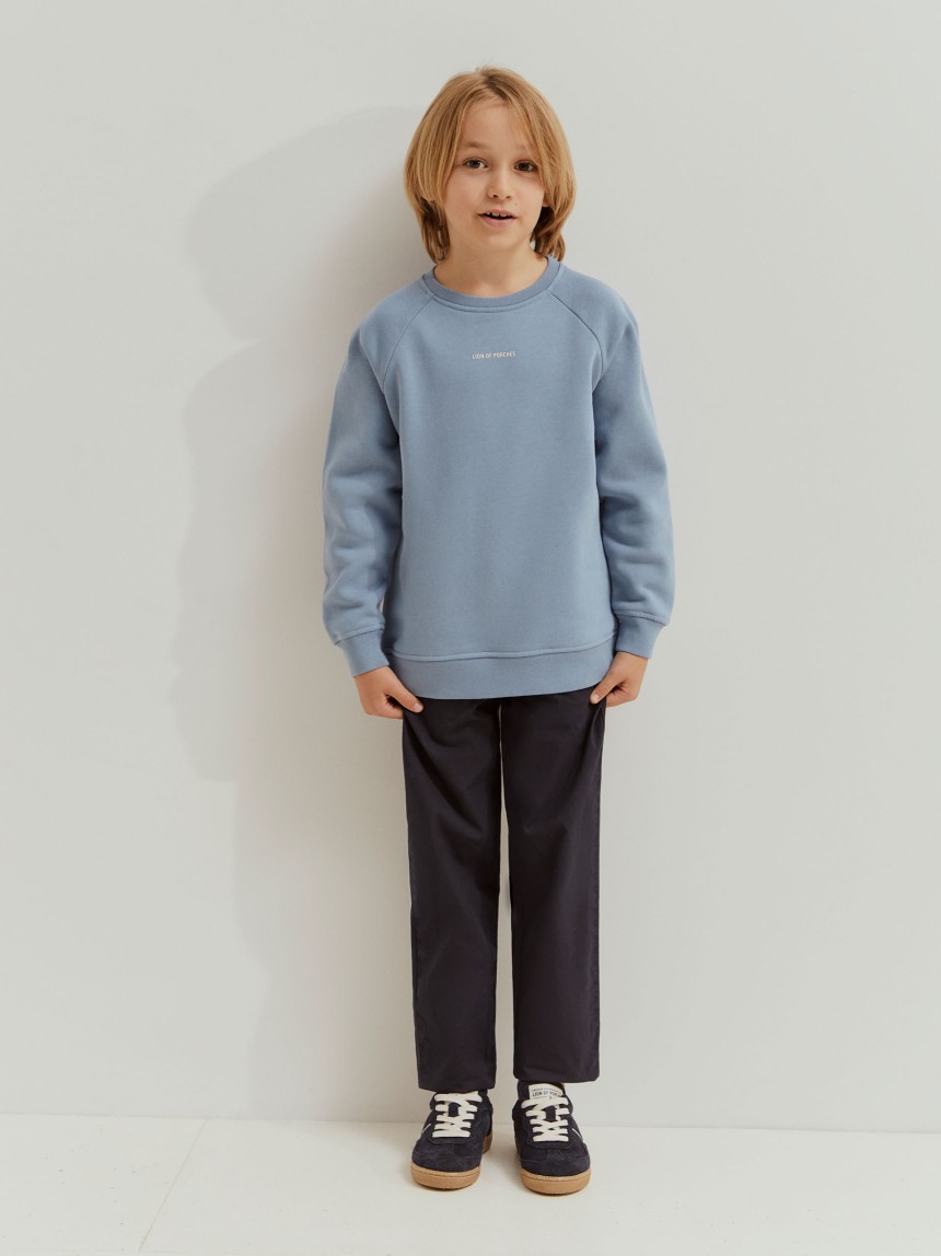 Sweater decote redondo com algodão