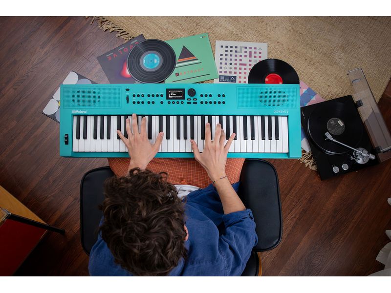 Roland Keyboard GO:KEYS 3 Türkis Keyboard mit 61 anschlagsdynamischen Tasten und Zen-Core Engine