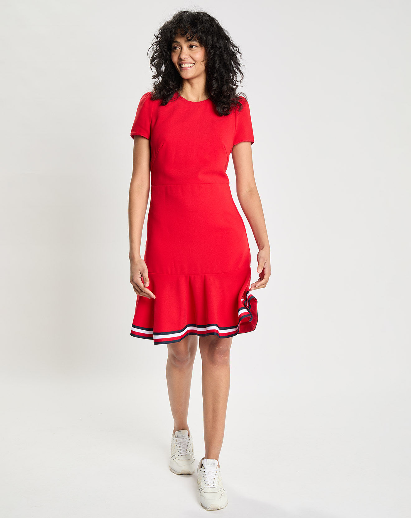 Tommy Hilfiger Robe patineuse Flag Bas rouge