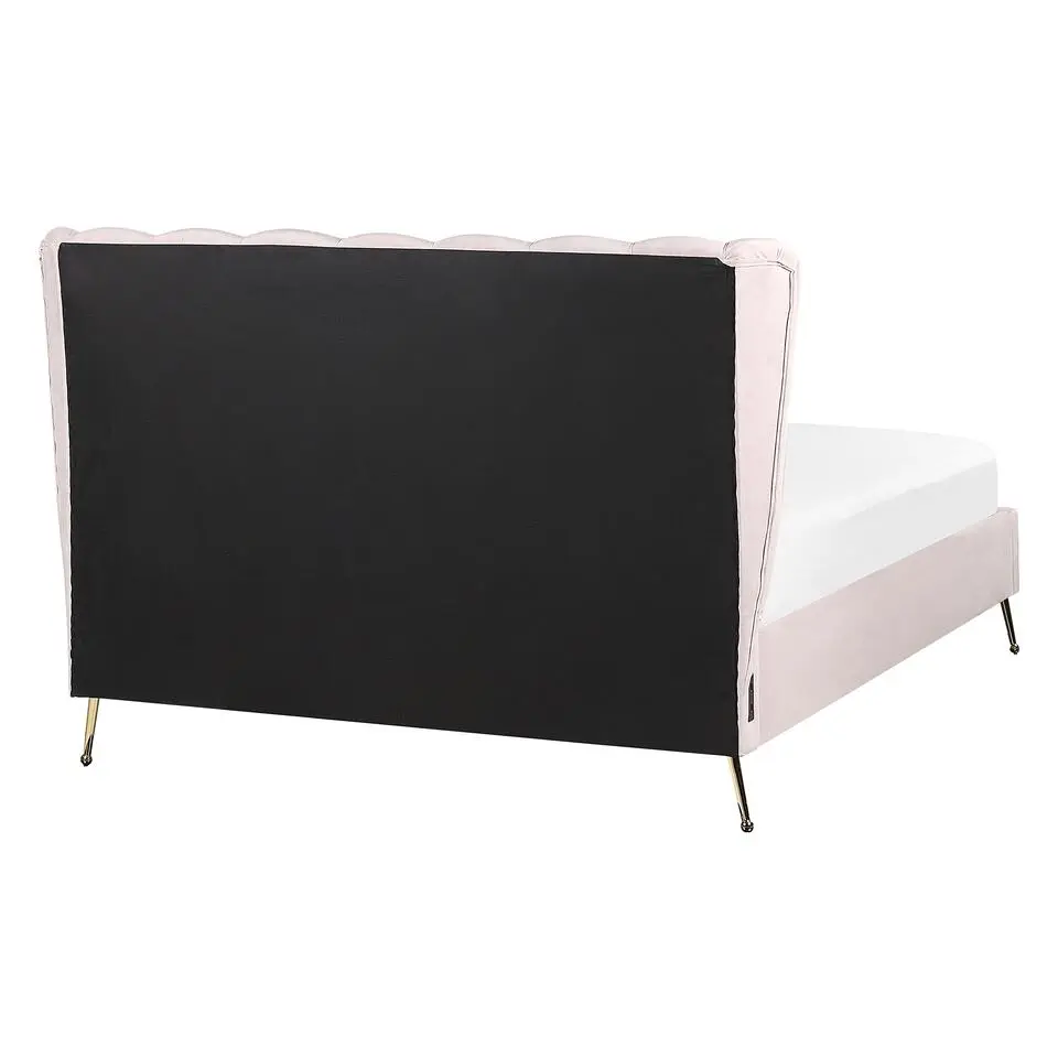 MIRIBEL - Tweepersoonsbed - Roze - 140x200 - Fluweel