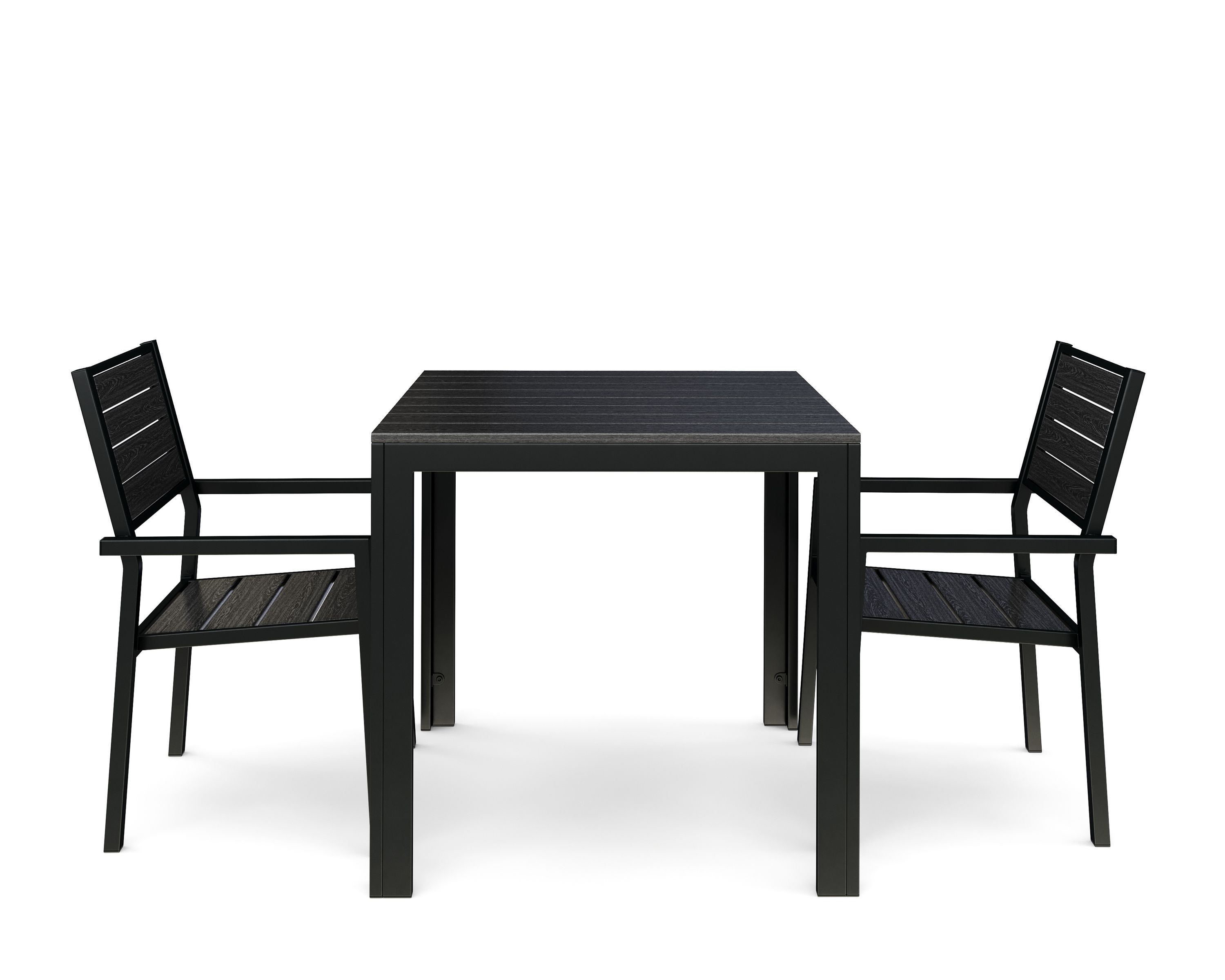Gartenmöbel Set NELI 2 Stühle schwarz