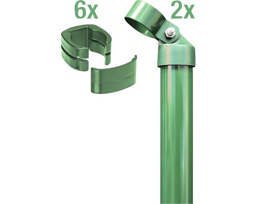 ALBERTS Fix-Clip Pro® hoekpalenset voor gaashoogte 122 cm voor betonneren in groen
