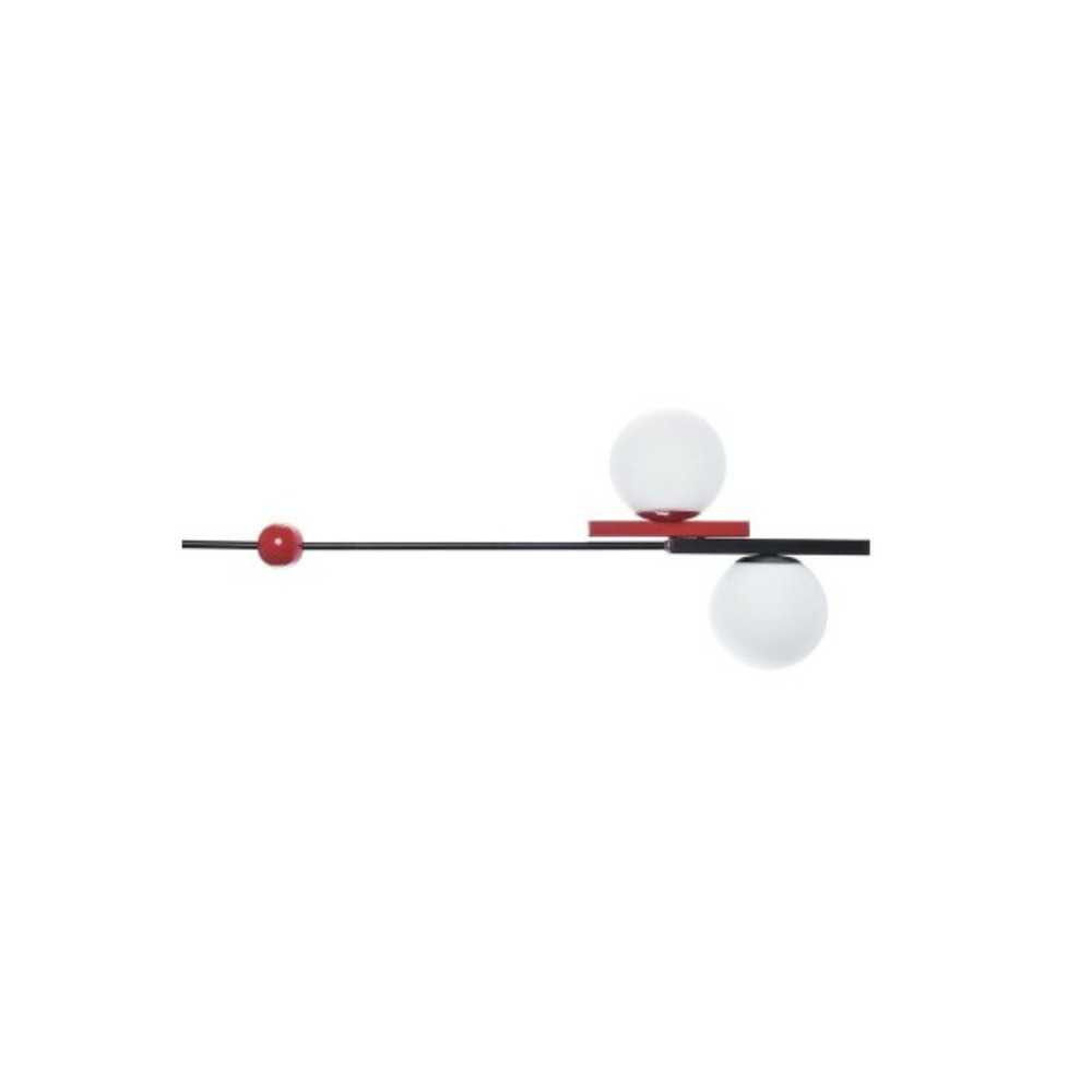 Suspension rouge noir blanc 40w 220 v (44 x 44 x 120 cm)