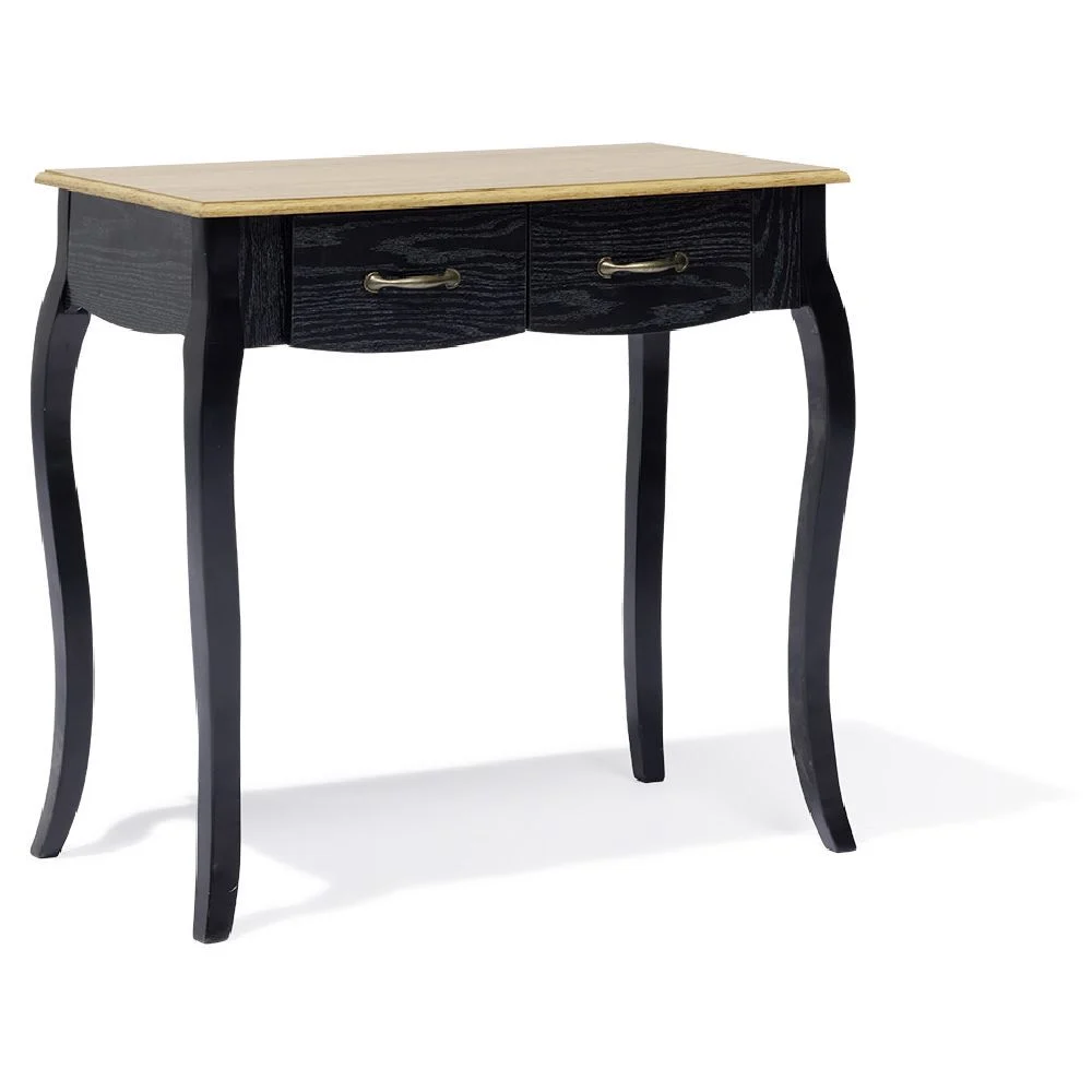 Console Romane noir - L80xP40xH75 cm